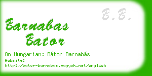 barnabas bator business card